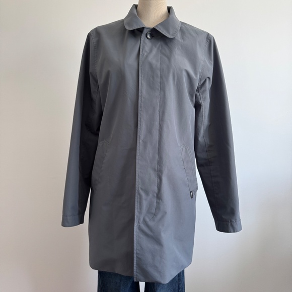 Matinique - Grey/Blue  Miles Mac Jacket Mens  3/4 Length Coat - Picture 2 of 11